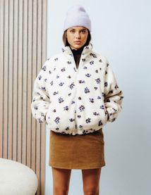 Blouson sherpa imprim&eacute; r&eacute;versible