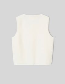 Top sans manches boutonn&eacute;