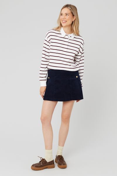 T-shirt col polo rayé