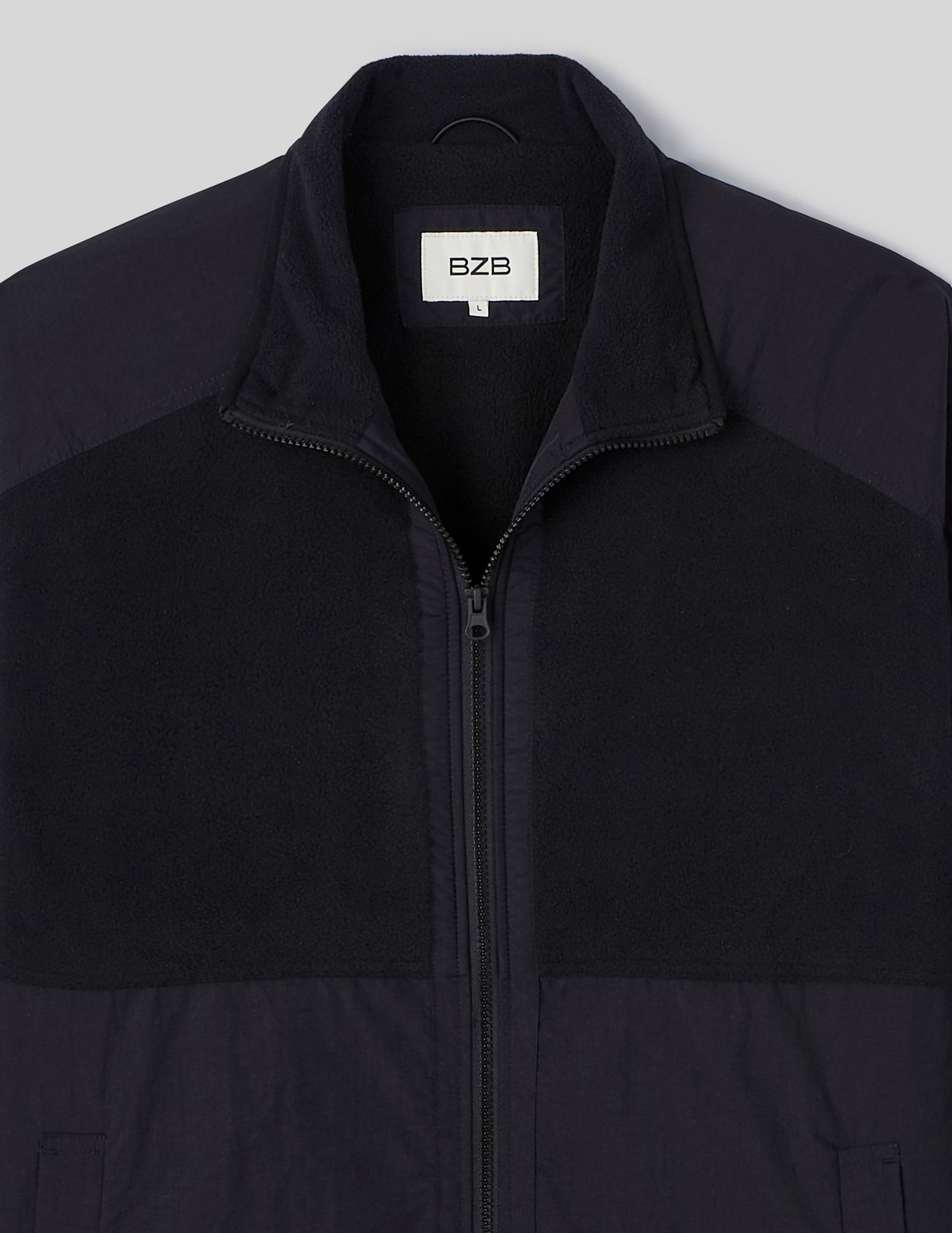 Veste zippée bi matière