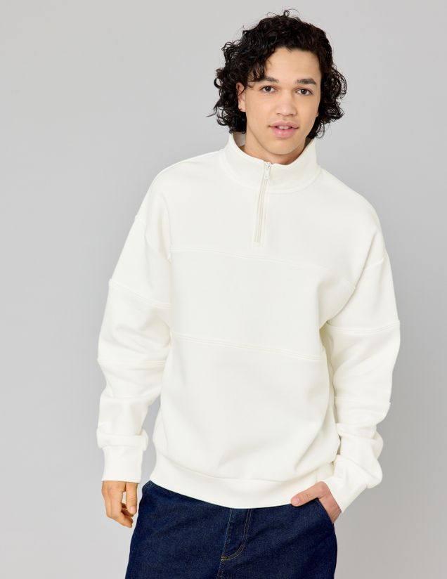 Sweat col montant zippé