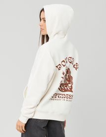 Sweat col capuche imprim&eacute; devant / dos