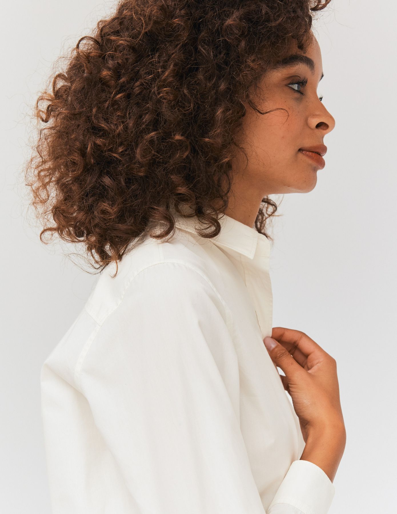 Chemise en popeline unie