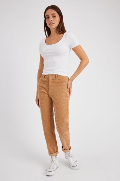 Pantalon velours mom