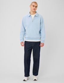 Sweat col polo zipp&eacute;