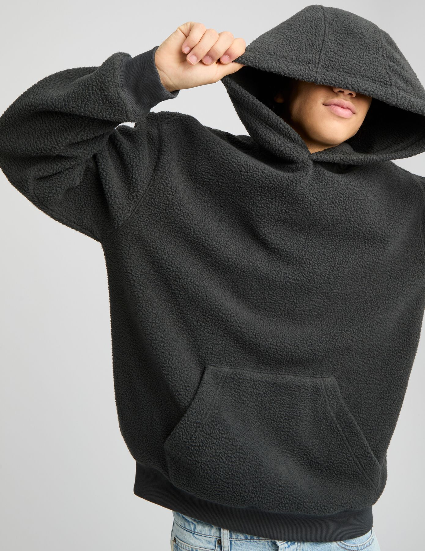 Sweat sherpa &agrave; capuche