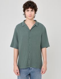 Chemise manches courtes gaze de coton