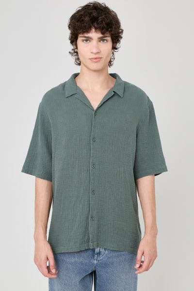 Chemise manches courtes gaze de coton