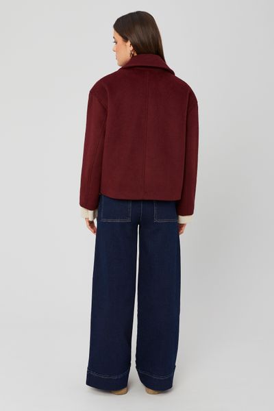 Manteau caban en laine