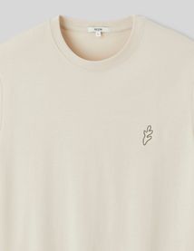 T-shirt broderie poitrine
