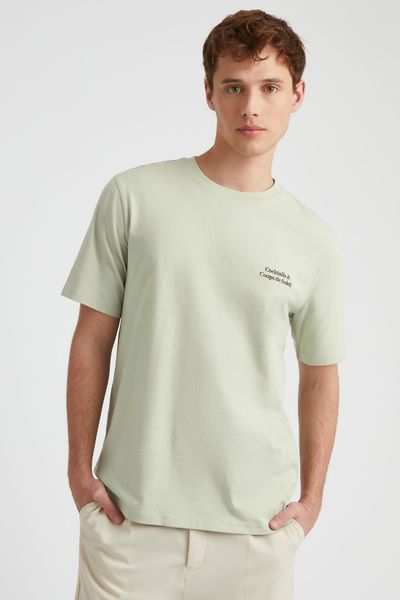 T-shirt broderie poitrine