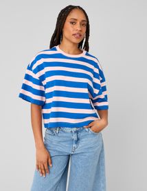 T-shirt boxy ray&eacute;