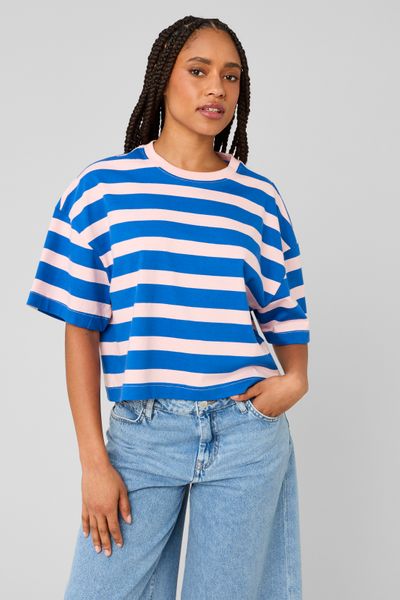 T-shirt crop ray&eacute;