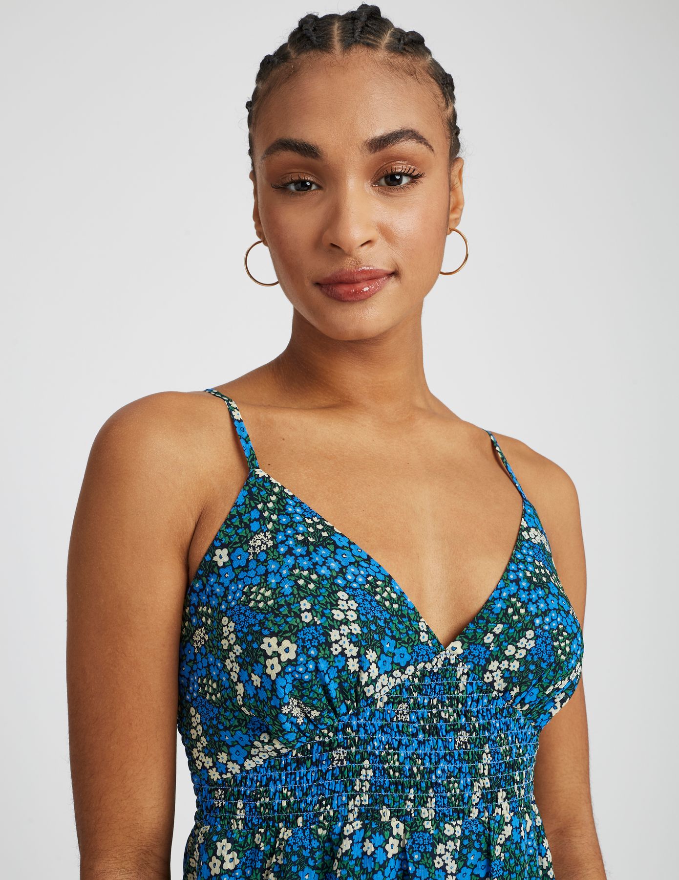 Robe courte imprimée polyester recyclé