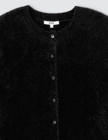 Gilet col rond fluffy