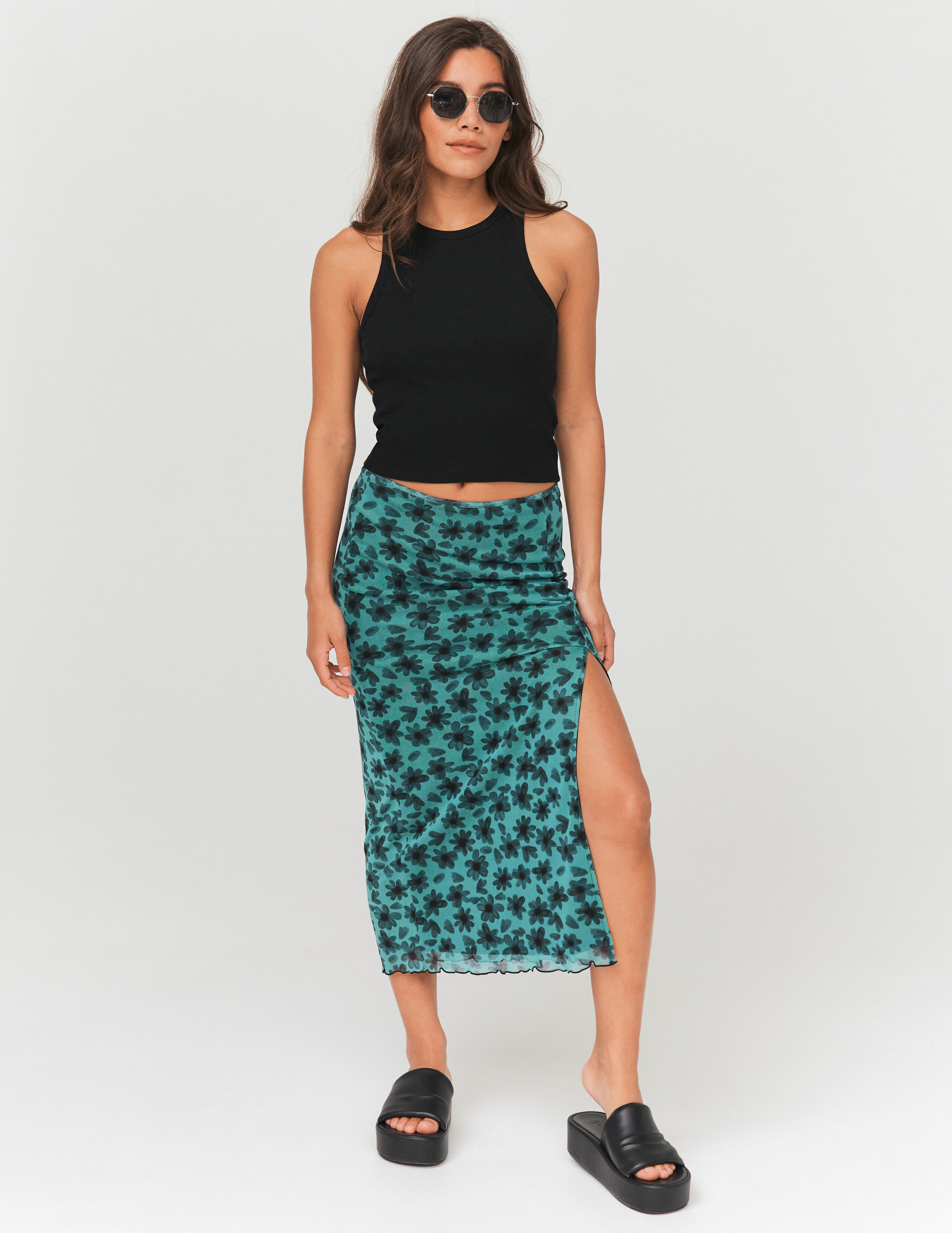 Jupe-culotte ample taille élastiquée imprimée - Afibel - Rose - Femme - 44.99