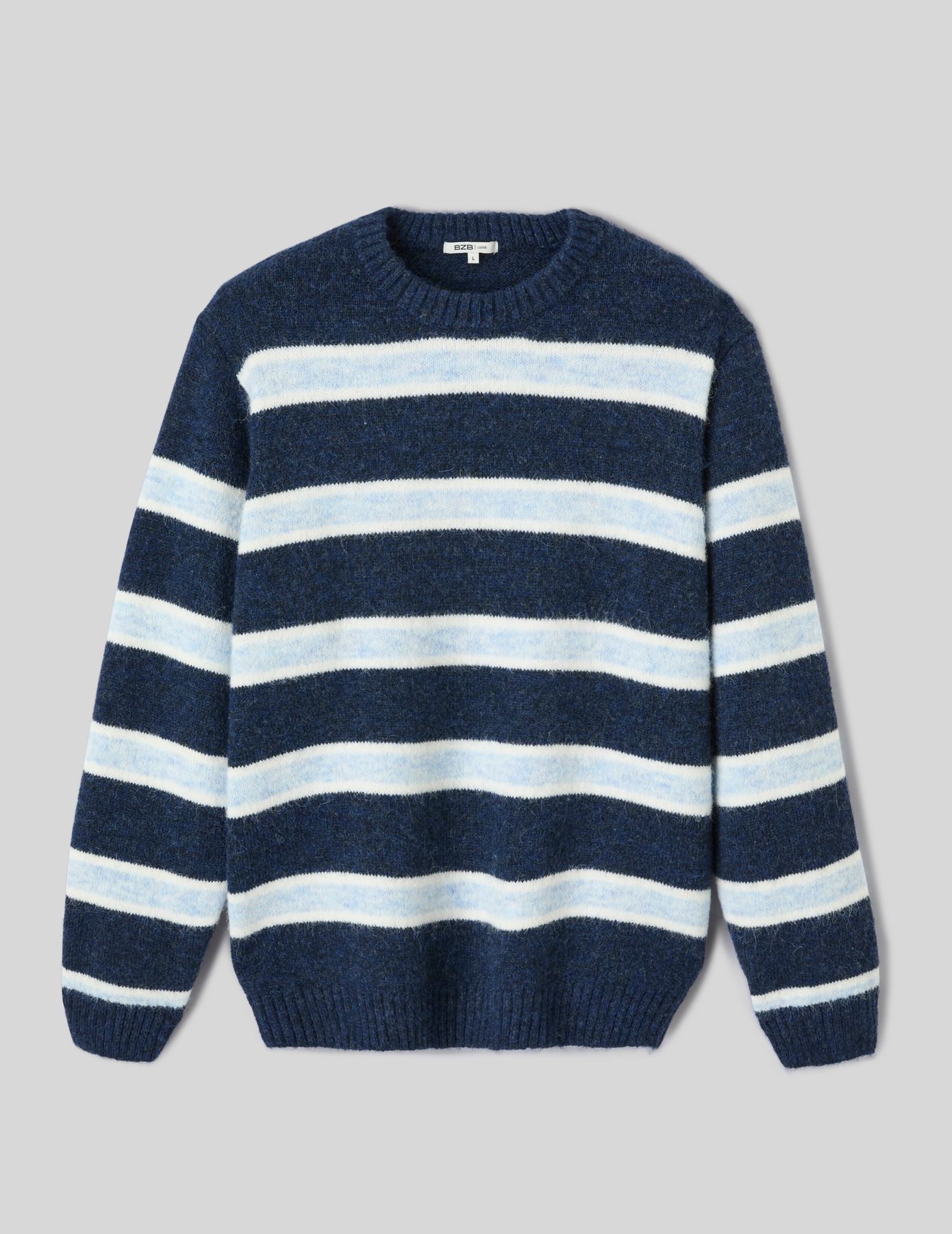 Pull ray&eacute; col rond