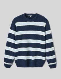 Pull ray&eacute; col rond