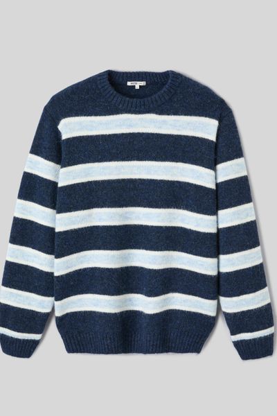 Pull ray&eacute; col rond