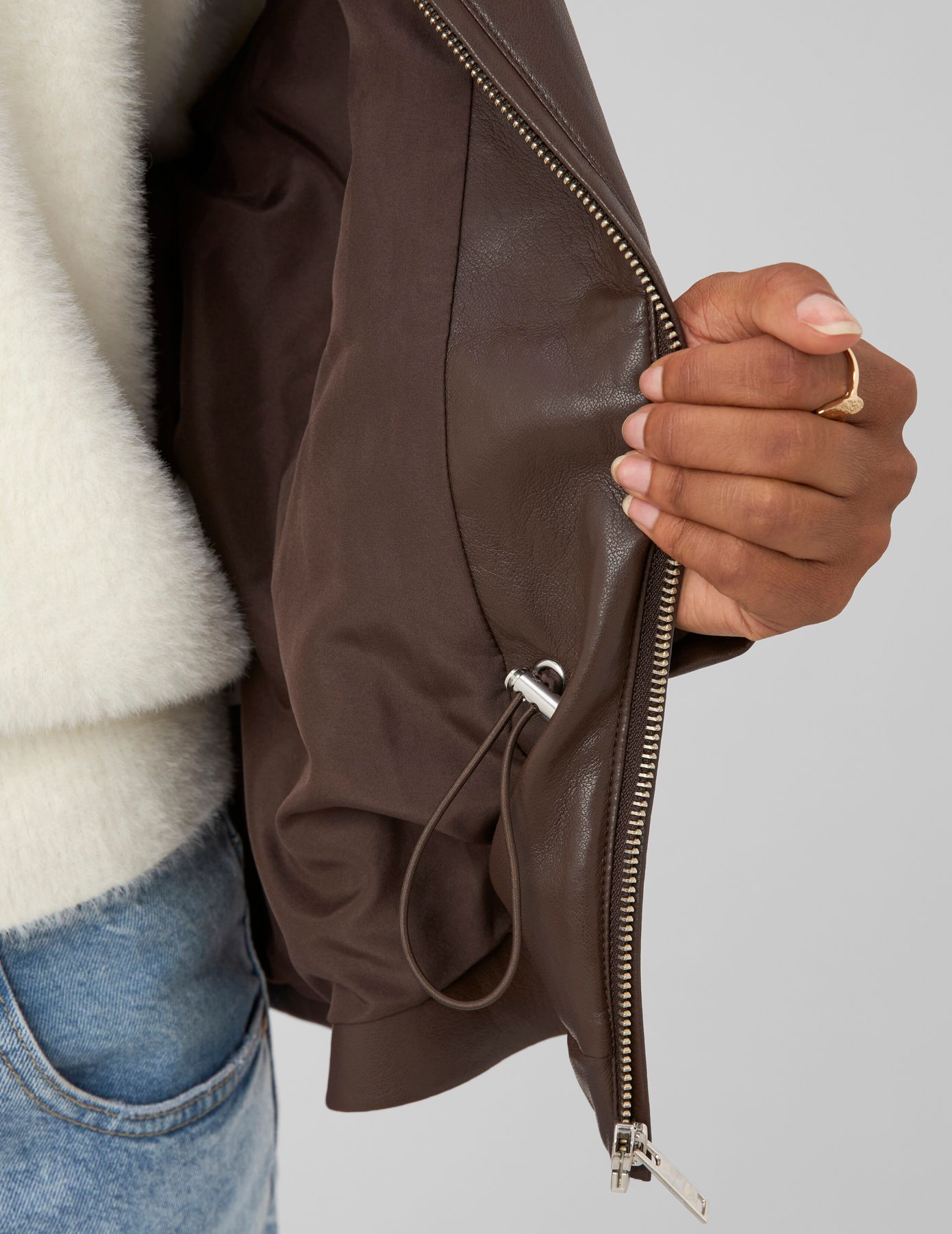 Veste en tissu enduit