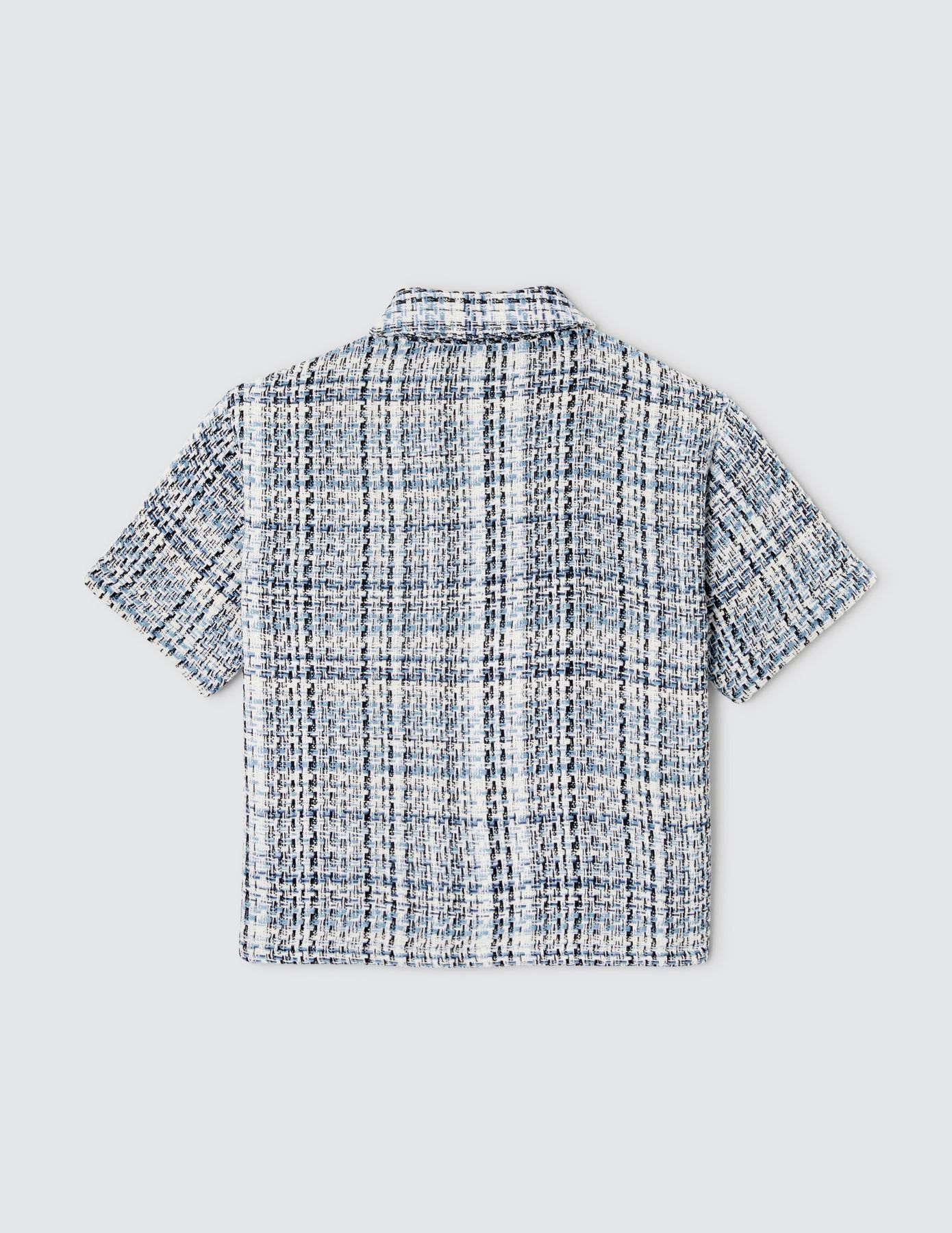 Chemise manches courtes en tweed