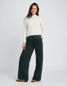 Pantalon velours taille élastiquée