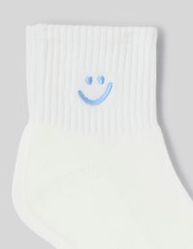 Lot  de 2 chaussette courtes brod&eacute;es