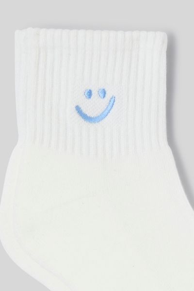 Lot  de 2 chaussette courtes brod&eacute;es