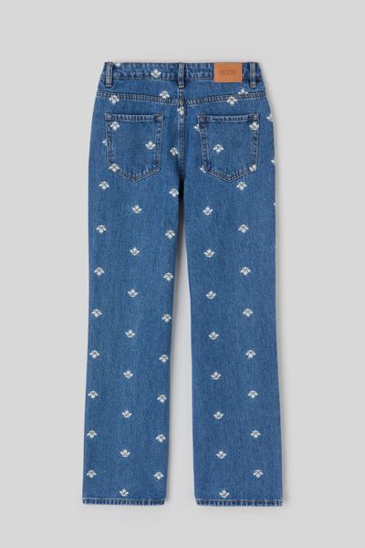 Jean straight brod&eacute;