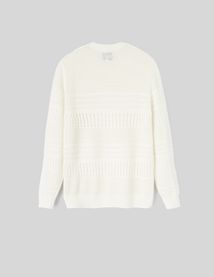 Pull col rond ajouré