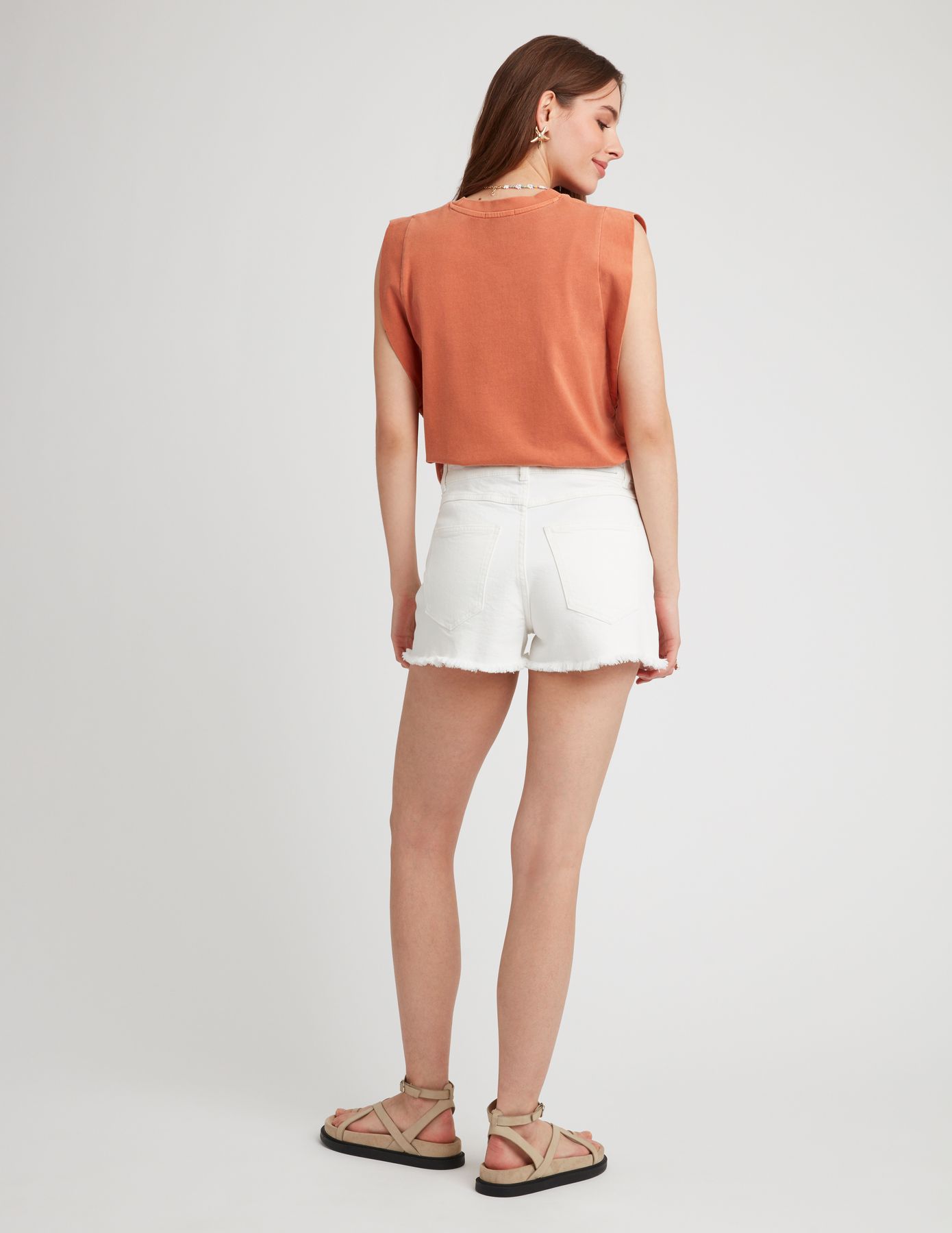 Short en jean raw cut