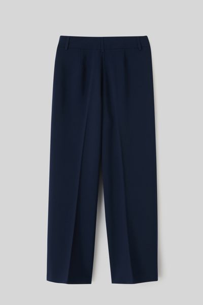 Pantalon tailleur poches plaquées