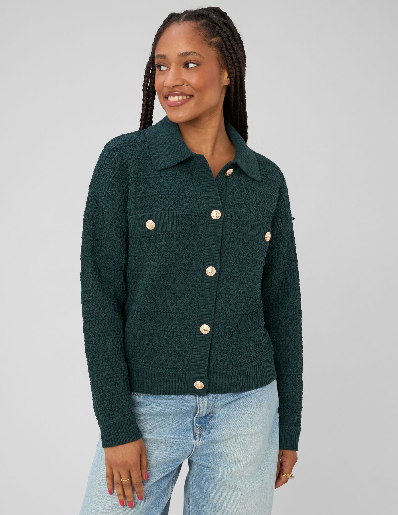 Gilet boutonn&eacute; col polo