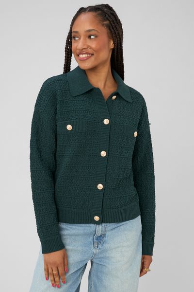 Gilet boutonn&eacute; col polo