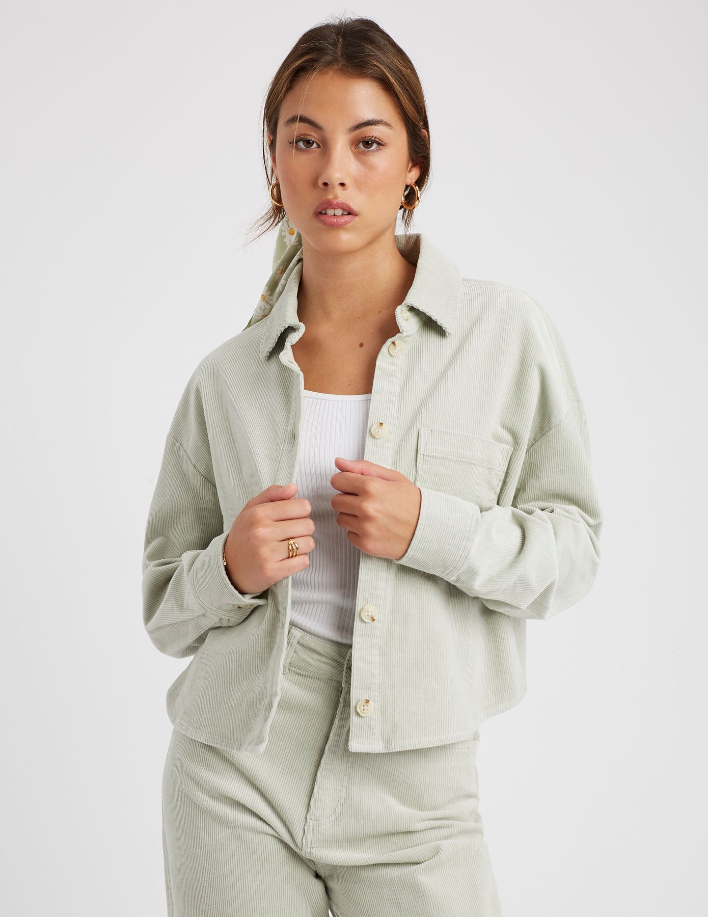 Ensemble surchemise/pantalon velours