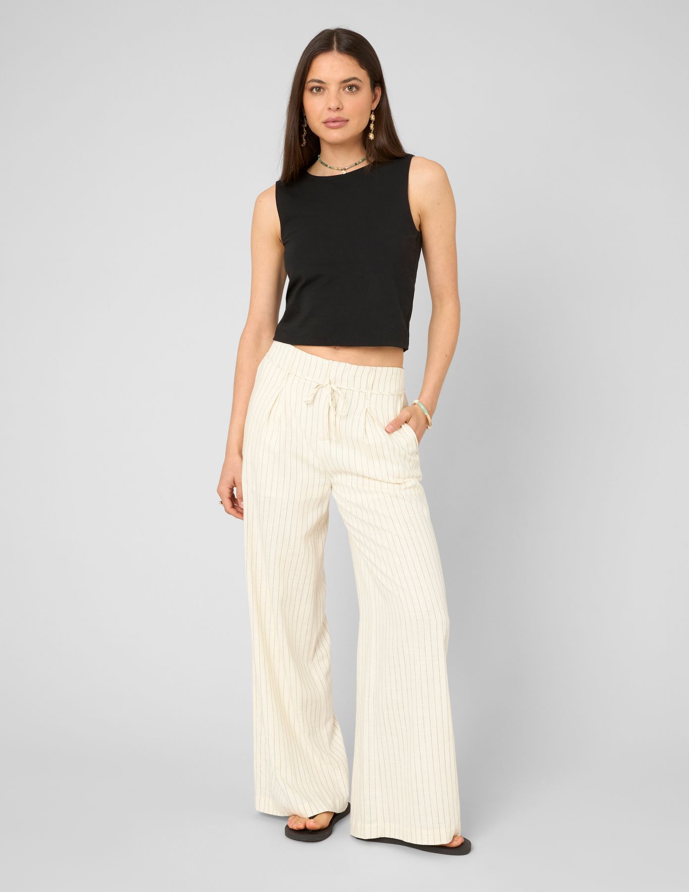 Pantalon fluide ray&eacute;