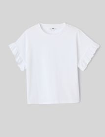 T-shirt manches courtes à volants