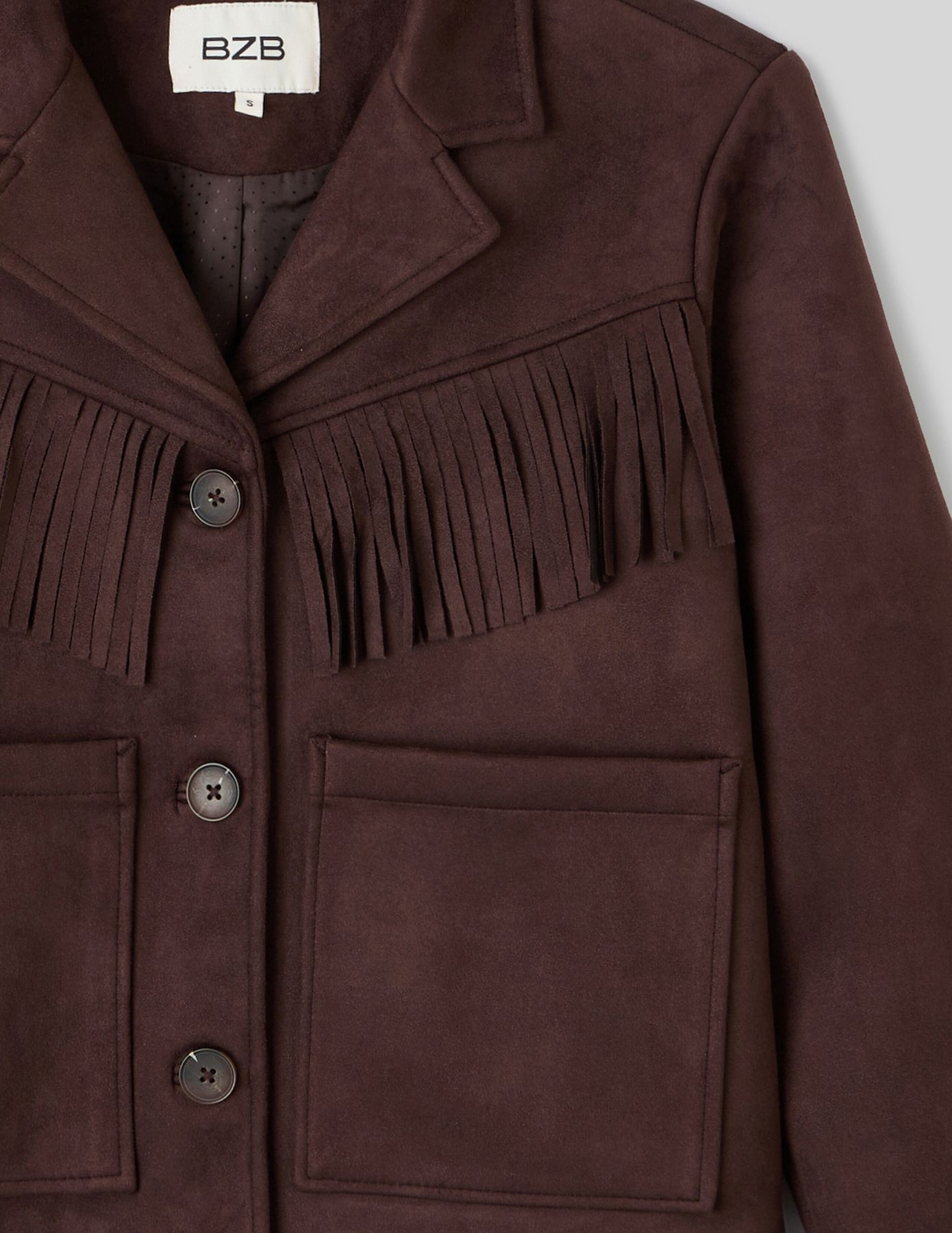 Veste su&eacute;dine &agrave; frange