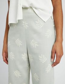 Pantalon fluide brodé