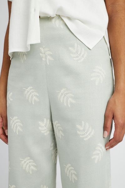 Pantalon fluide brodé