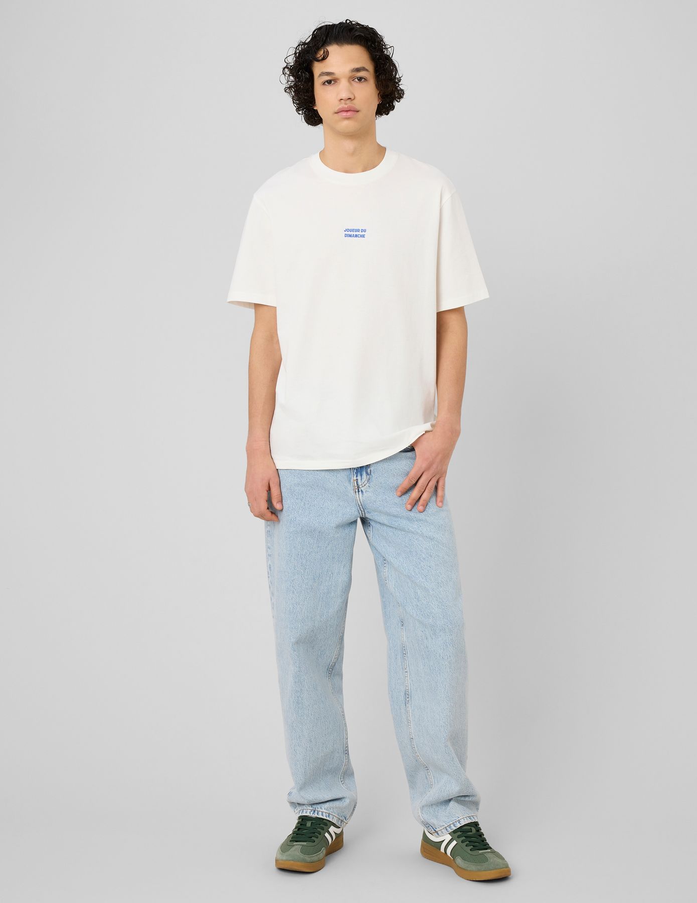 Jean loose bleach
