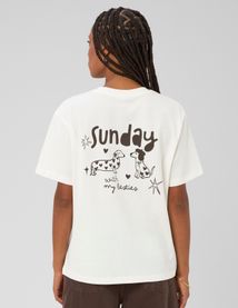 T-shirt imprim&eacute; devant/dos