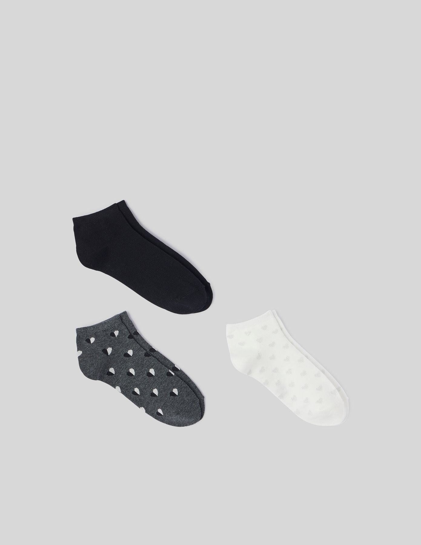 Lot de 3 paires socquettes fantaisie