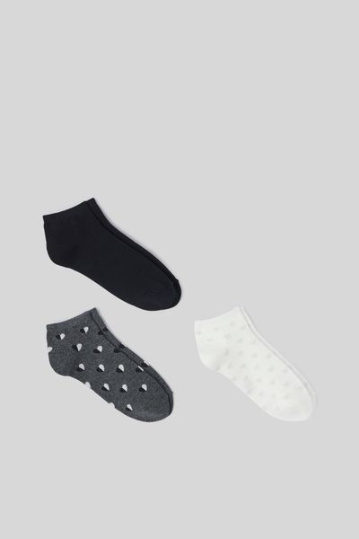 Lot de 3 paires socquettes fantaisie