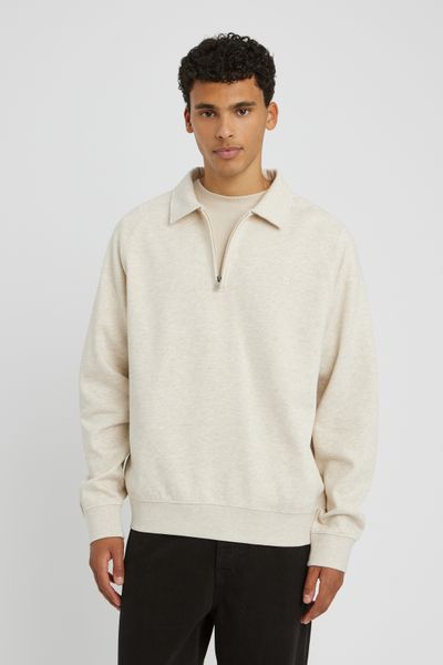 Sweat col polo zippé