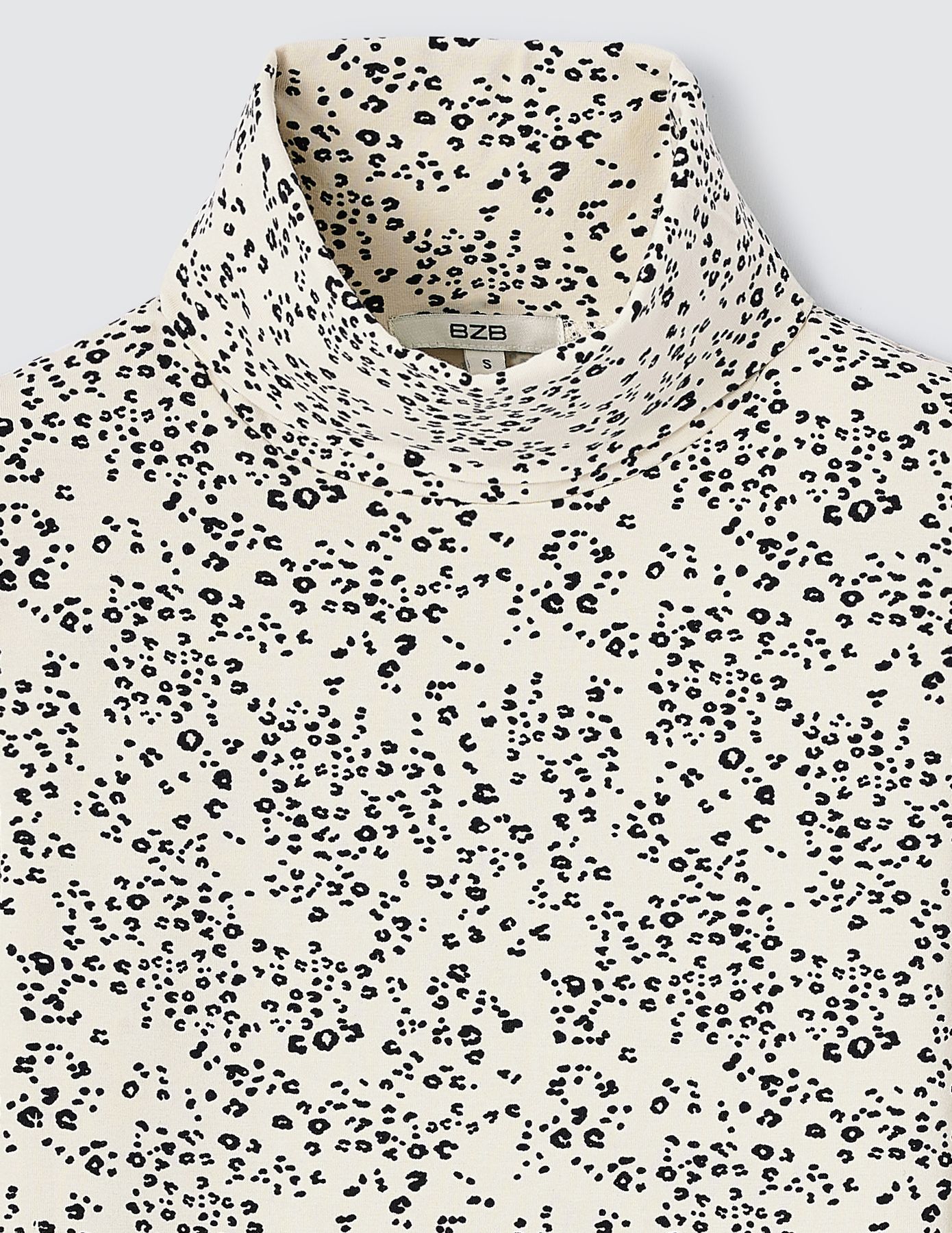 T-shirt col roulé imprimé