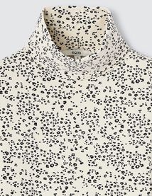 T-shirt col roulé imprimé