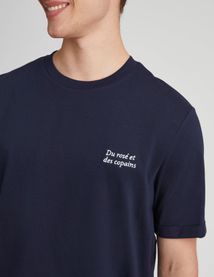 T-shirt broderie poitrine