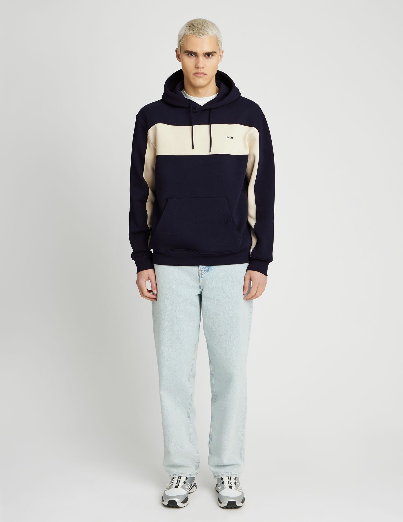 Sweat à capuche colorblock