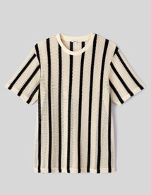 T-shirt tricot &agrave; rayures